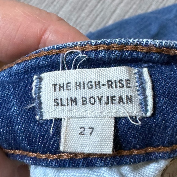 Madewell High Rise Slim Boyjean Lita Wash sz 27 - Picture 7 of 9